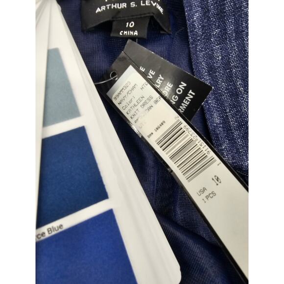 Tahari Navy Kathleen Knit Dress - Picture 5 of 6